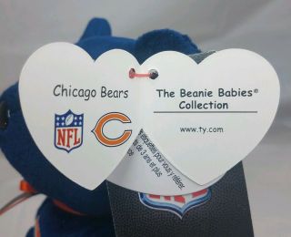 TY Beanie Baby Chicago Bears with Tags Polyester Pellets 5