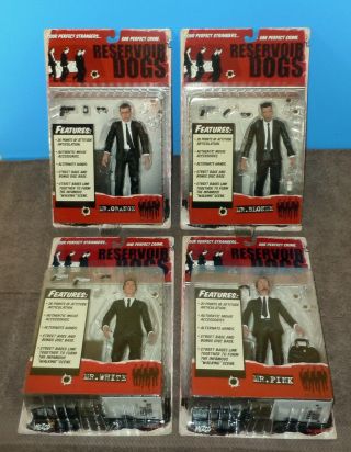 Complete Set Of 4 Reservoir Dogs Action Figures Mezco Toyz Brand 2001
