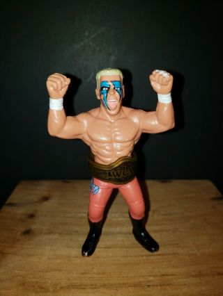 1990 Wcw Galoob Sting Salmon / Orange Pants Uk Exclusive Wrestling Action Figure