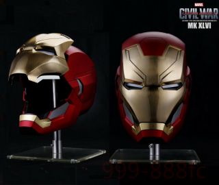 Iron Man Mark Mk46 Helmet Captain America Civil War Automatic Mask Marvel 1/1