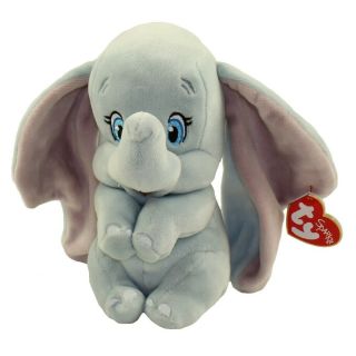 2019 Ty Beanie Buddy 9 " Medium Dumbo Elephant Plush Stuffed Animal W/ Heart Tags