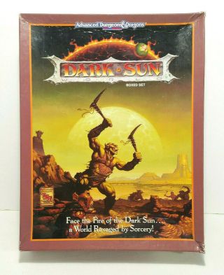 Advanced Dungeons And Dragons Dark Sun Boxed Set 2400 Tsr Ad&d 1991 Complete