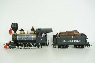 Lgb G Scale Dsp & Prr 2 - 6 - 0 Steam Engine And Tender Item 2028d