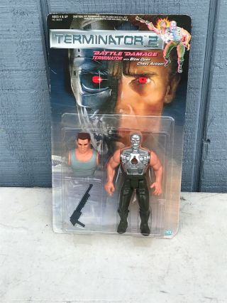 Terminator 2 Action Figure Battle Damage Blow Open Chest Action Kenner Moc