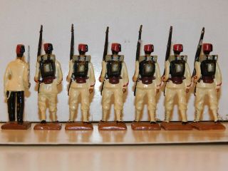 Old 1980s,  Egyptian Army Infantry,  Unknown Regiment Marching w/Officer,  7 Pc Set 6