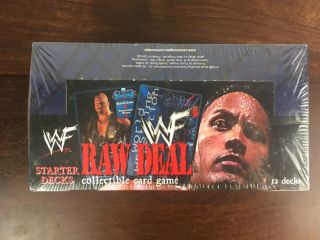 2000 Box Wwf Raw Deal Starter Decks Comic Images Nos Wwe Rock Undertaker