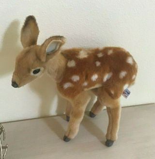 Hansa Standing Deer Plush Stuffed Animal Toy Fawn