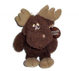 Dandee Dark Brown Chocolate Moose Foot Sherpa Plush Stuffed Animal Lovey Toy