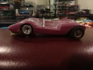 Vintage 1/32 Scale Slot Car Purple W/ Wheelie Chassis Unknown Mfg Or Car Type