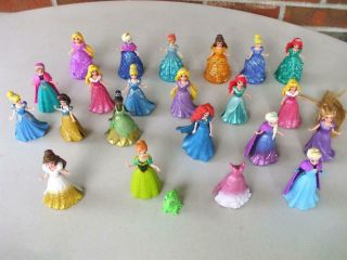 21 Disney Princess Magiclip Magic Clip Dolls Figures Mattel 6 Are Glitter Glider