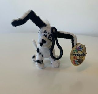 Neopets Spotted Gelert Backpack Clip Plush Toy 4”
