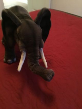 Hansa Adult Elephant Plush Toy Stuffed Animal 14 " High Tusks
