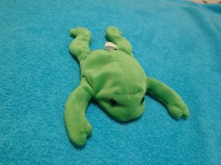 Ty Beanie Babies " Legs The Frog " 1st Generation Tush Tag No Hang Tag