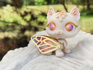 Lps Littlest Pet Shop Ooak Hand - Painted Custom Fairy Cat