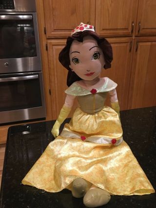 Disney Store 32 " Plush Belle Doll Princess Doll My Size Large Jumbo