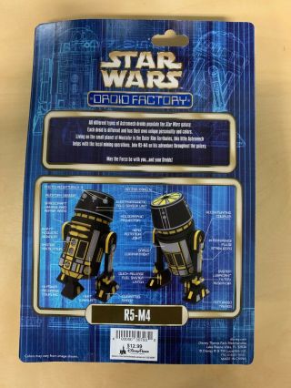 Disney Parks Star Wars Droid Factory R5 - M4 - ON CARD 3