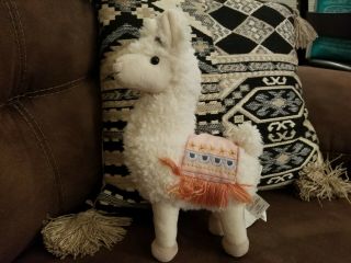 Pier 1 Imports Llama Spring Easter Plush With Blanket 12 Inch Plush