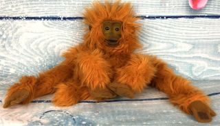 Toys R Us Animal Alley 10 " Orangutan Plush Puppet Stuffed Realistic Monkey
