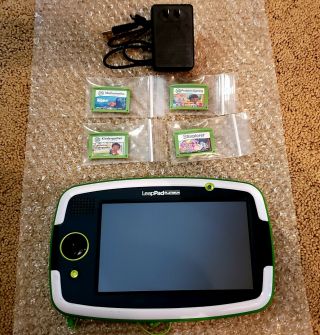 Leapfrog Leappad Platinum Kids Learning Tablet W/charger & Four Game Cartridges