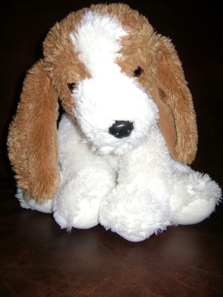 Aurora Floppy Ear Dog Puppy Stuffed Brown White Plush 14 " Toy So Soft & Cute
