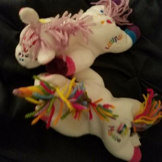 Vtg Lisa Frank Lollipop Markie beanies Unicorn Horse Pony Rainbow 2