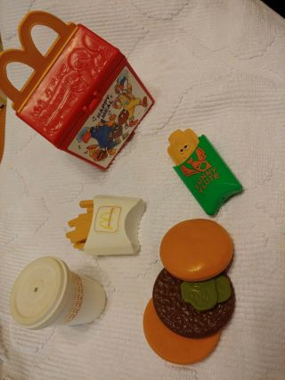 1989 Fisher Price Mcdonald’s Happy Meal Funny Flute Hamburger Fries Cup W/ Lid