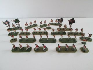 1:72 Scale Painted 18th Cent.  /american Revolution British Infantry 50pc