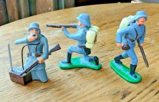 Signed Bill Holt Soldiers Military German Gun Metal Figures Wwi