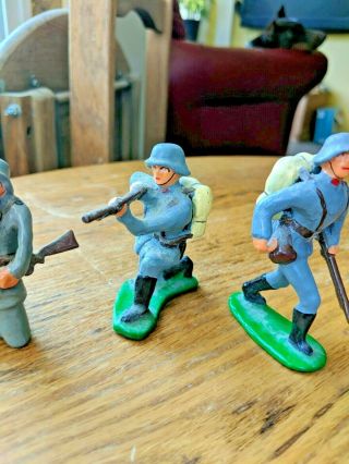 Signed BILL HOLT Soldiers Military German Gun Metal Figures WWI 3