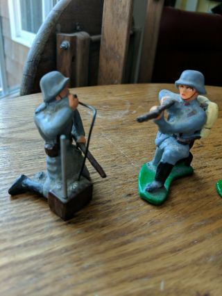 Signed BILL HOLT Soldiers Military German Gun Metal Figures WWI 4