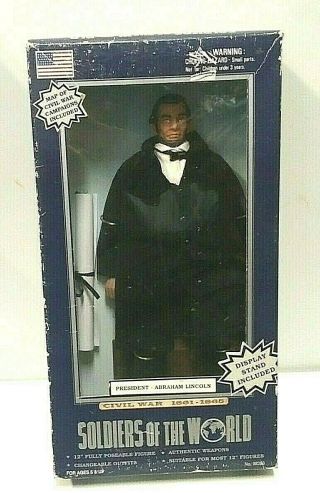 1999 Soldiers Of The World Civil War President Abraham Lincoln 12 " Doll Nib Vhtf
