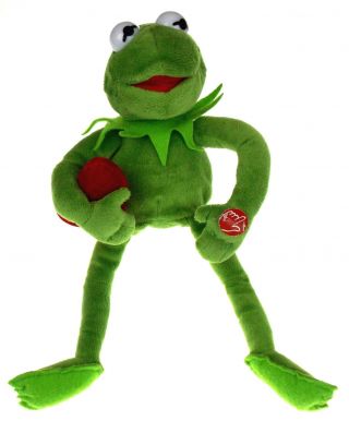 Disney Muppets Kermit The Frog Plush Singing Rainbow Connection Heart Talking