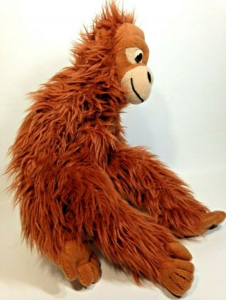 SOS Save Our Space Orangutan Plush Ape Monkey Long Arms Brown Stuffed Animal 17 
