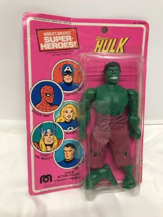 1979 Mego The Incredible Hulk Action Figure On Card