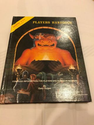 Vintage Ad&d Advanced Dungeons And Dragons Players Handbook 1978 Cond