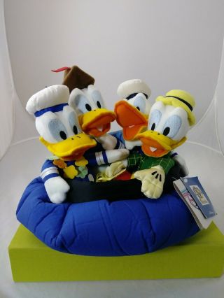 Disney Store Donald Duck Happy Birthday 65 Feisty Years Bean Bag Plush Hat Set