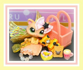 ❤️authentic Littlest Pet Shop Lps 2020 Care For Me Gold Peach Kitten Cat Baby❤️