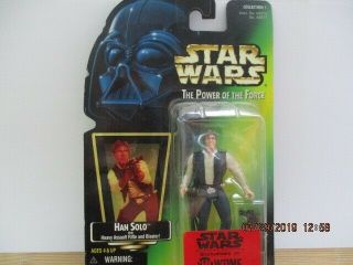 Star Wars Han Solo Green Card Figure W/ Heavy Assault Rifle & Blaster