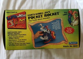 NOS Earthworm Jim Pocket Rocket 1995 Playmates Stock 8644 NIB Turbo Worm Wonder 2