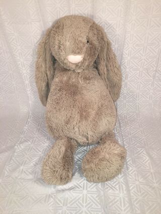 Vguc - Htf - 21” Jellycat Large Bashful Beige Bunny Plush Stuffed Animal Soft