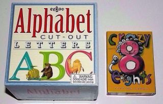 Eeboo Alphabet Cut Out Letters & Crazy Eight Playing Cards
