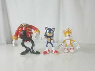 Sonic The Hedgehog Sega Toy Island 2000 Toys - Dr Eggman Robotnik,  Tails,  Sonic