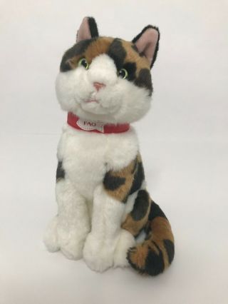 Fao Schwarz Plush Calico Cat Stuffed Animal 12 " Toys R Us