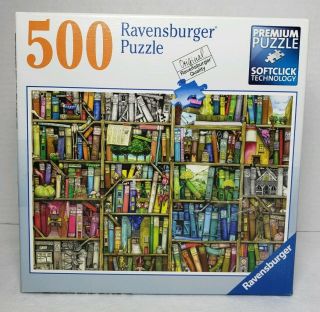 Ravensburger The Bizarre Bookshop 500 Piece Jigsaw Puzzle Complete