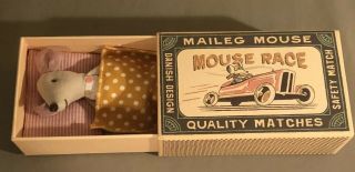 Maileg Matchbox Race Mouse - Little Sister - Ballerina With Orig Box/blanket/bedding