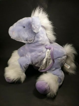 Animal Alley Commonwealth 16 " Plush Purple Pegasus Horse 2000 Toys R Us Floppy