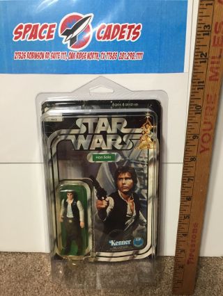 Star Wars 1977 Han Solo 12 Back Figure Carded Rare Kenner