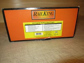 RAIL KING 30 - 1605 - 1 READING 2103,  4 - 8 - 4 IMPERIAL NORTHERN STEAM LOCOMOTIVE,  BOX 12