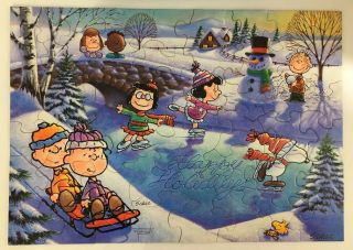 Peanuts Gang Springbok Jigsaw Puzzle Snoopy’s Skating Party 48 Large Piece