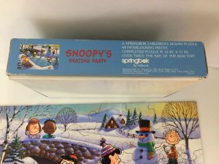 Peanuts Gang Springbok Jigsaw Puzzle Snoopy’s Skating Party 48 Large Piece 4